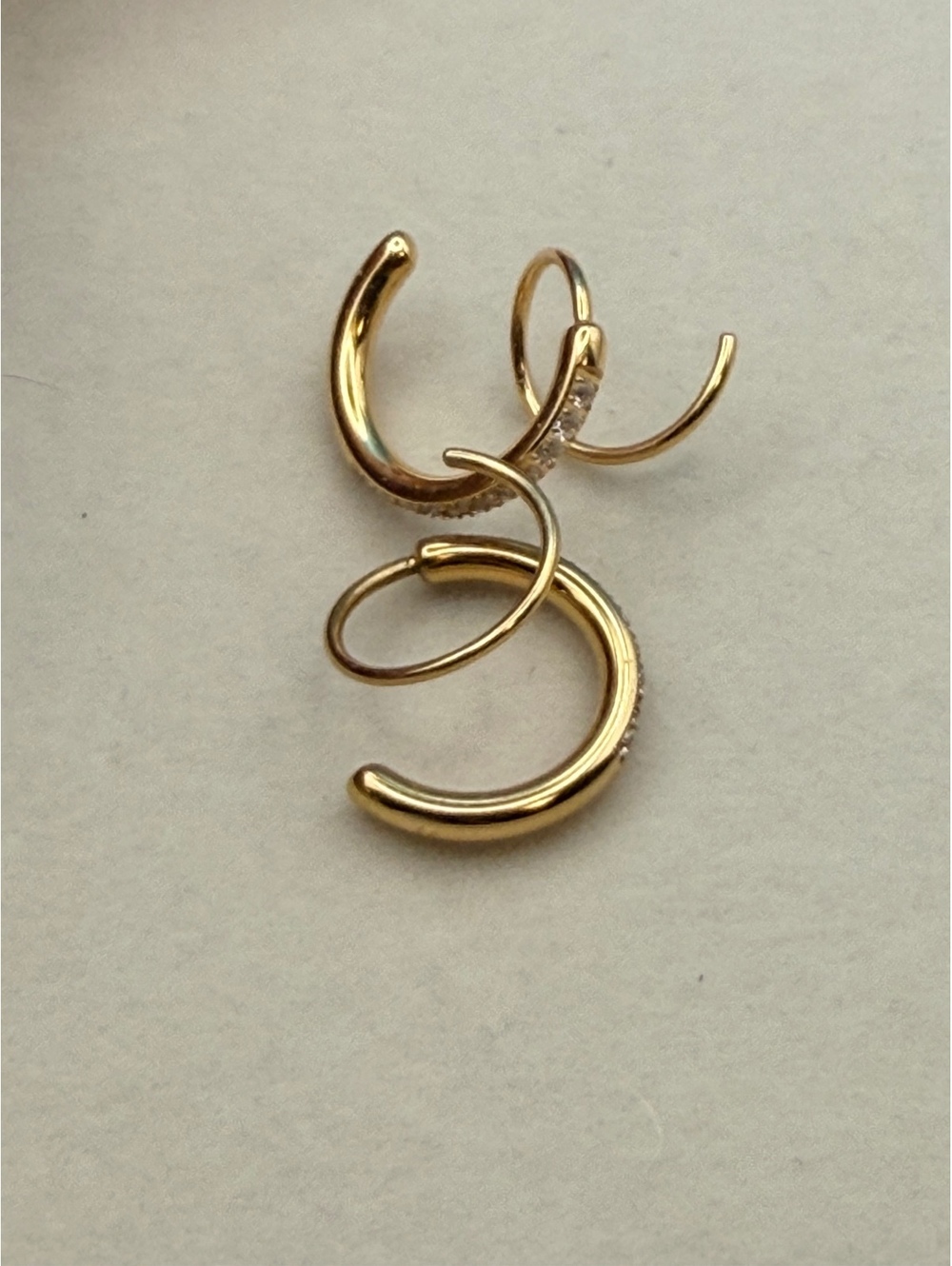 Harper 18k Gold Plated Spiral hoop earrings